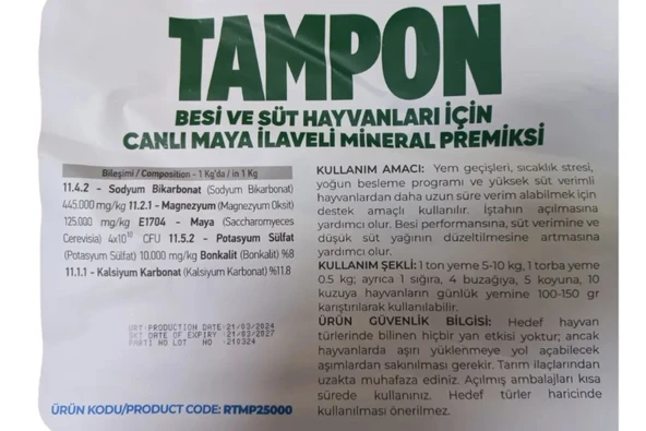 Hs Tarım Revitamin Tampon - Verim Arttırıcı Hayvan Yem Katkı 25 kg Kraft - 7
