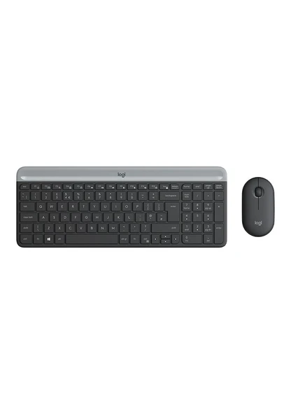 Logitech MK470 Kablosuz İnce İngilizce Q Klavye + Mouse Seti