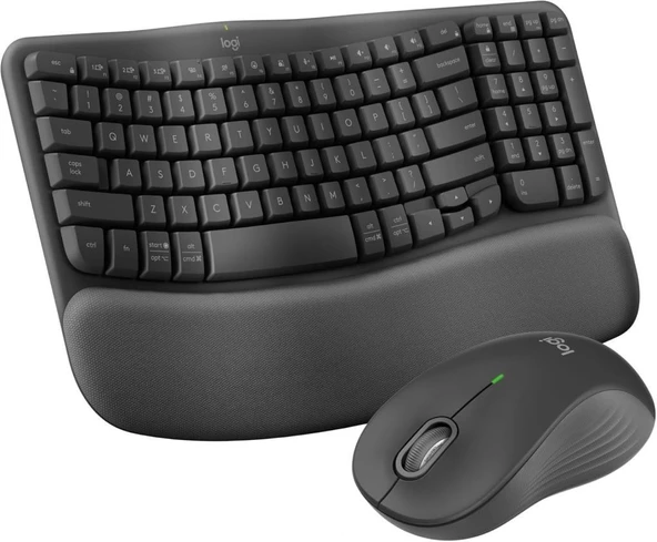 Logitech Wave Keys MK670 Combo M550 L Kablosuz Mouse Kablosuz Ergonomik İngilizce Klavye