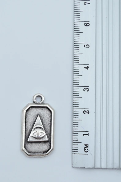 Minimal Göz Gümüş Kaplama Düz Zincir Kolye - Resim 3