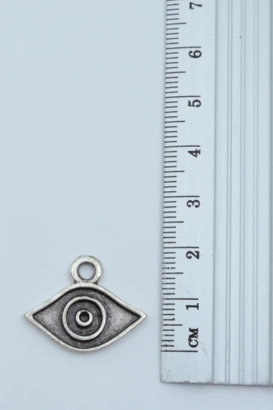 Minimal Göz Gümüş Kaplama Düz Zincir Kolye - Resim 3