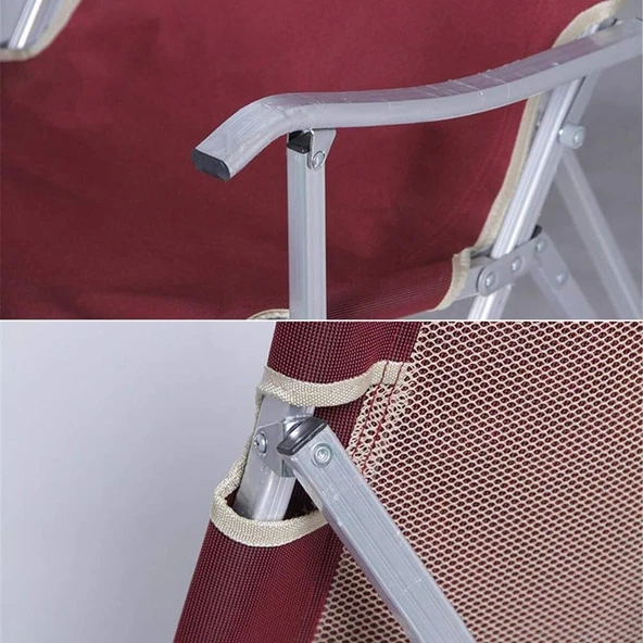 Madfox Dachuan Katlanır Kamp Sandalyesi BORDO - 7