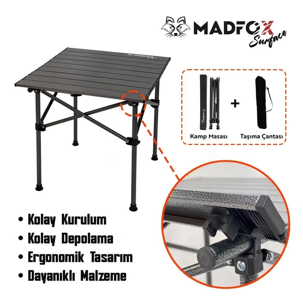 Madfox Surface Küçük Boy Katlanır Kamp Masası - 6