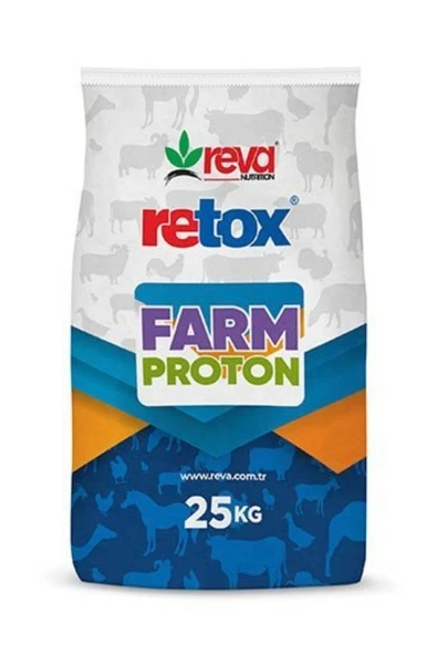 Hs Tarım Retox Farm Proton Vitamin-Organik ve İnorganik Mineral Hayvan Yem Katkı 25 Kg