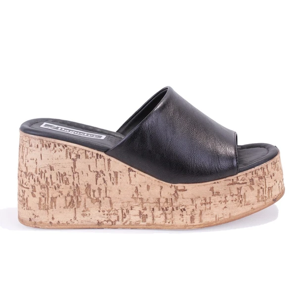 Dagoster DZA07-8961510 Siyah Ortopedik Günlük Feta Taban Kadın Terlik - 2