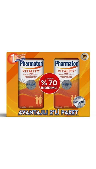 Pharmaton Vitality 30 Tablet 2li