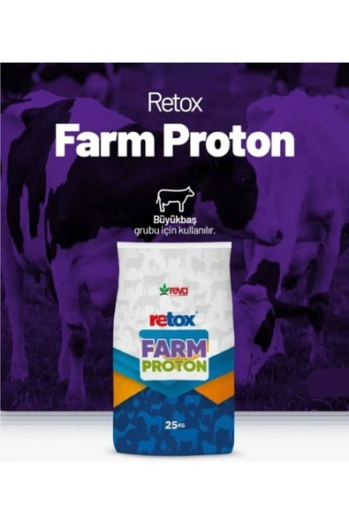 Hs Tarım Retox Farm Proton Vitamin-Organik ve İnorganik Mineral Hayvan Yem Katkı 25 Kg - 2