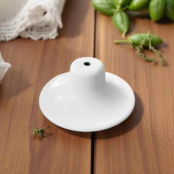 8 Adet Plastik Kulp Beyaz Bombeli Düğme Mobilya Mutfak Dolap Dolabı Tek Vidalı Çekmece Kulbu Kulpları - Resim 6