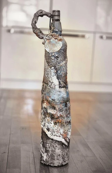 El Yapımı Detaylı Vazo 58x 17 cm - 3
