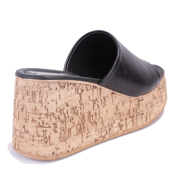 Dagoster DZA07-8961510 Siyah Ortopedik Günlük Feta Taban  Kadın Terlik - 4