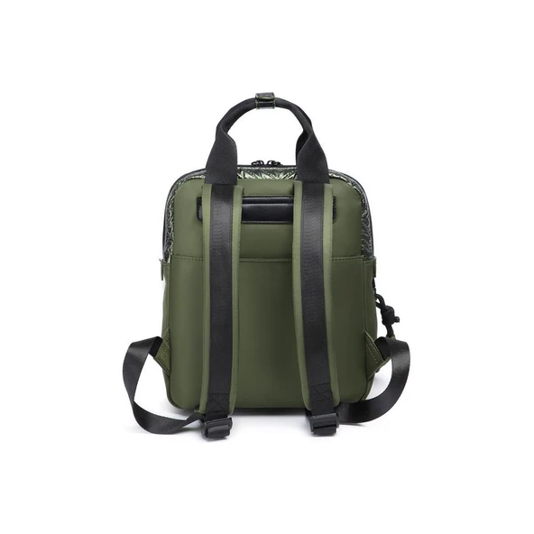 Parlak Kumaş Küçük Boy Askılı Kadın Sırt Çantası 3250 - Resim 3