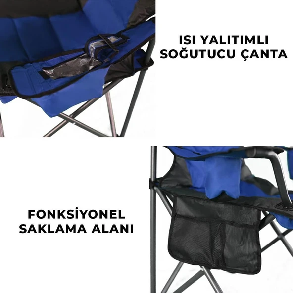 Madfox Echo Katlanır Kamp Sandalyesi MAVİ - 7