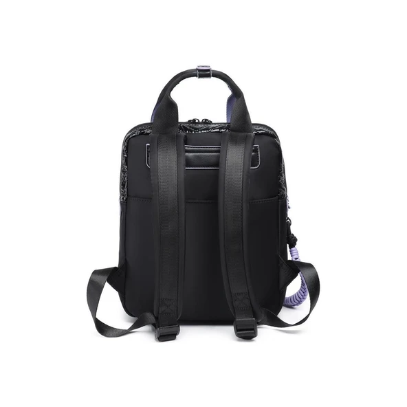 Parlak Kumaş Küçük Boy Askılı Kadın Sırt Çantası 3250 - Resim 3