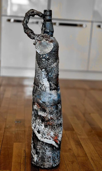 El Yapımı Detaylı Vazo 58x 17 cm - 2