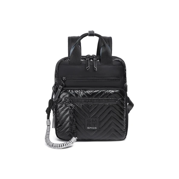 Parlak Kumaş Küçük Boy Askılı Kadın Sırt Çantası 3250 - Resim 4