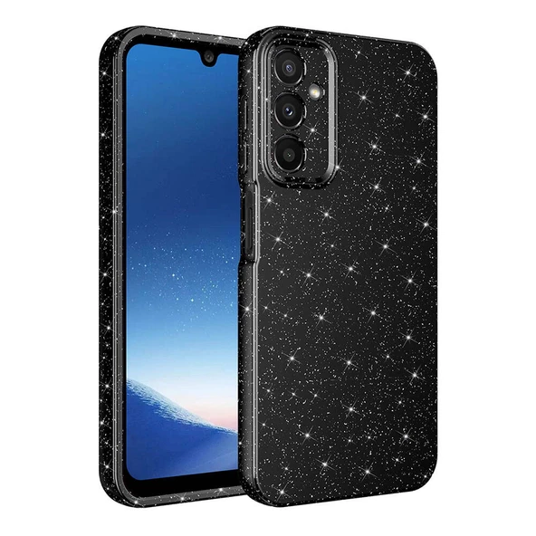 Galaxy A25 Kılıf Kamera Korumalı Simli Parıltılı Lüks Silikon - 3