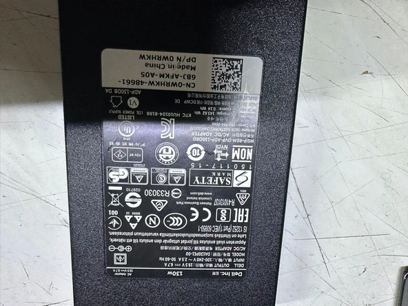 Dell Orjinal Dell 130W 19.5V 6.7A Pa-4e DA130PE1-00 LA130PM121 Notebook Ac Adapter 2.EL KULLANILMIŞ - Resim 3