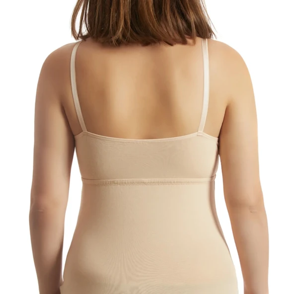 ASM1304 Kadın Annelik Duygusu Ten Rengi Penye Emzirme Atlet - 4