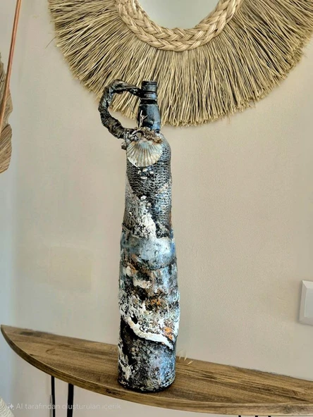 El Yapımı Detaylı Vazo 58x 17 cm