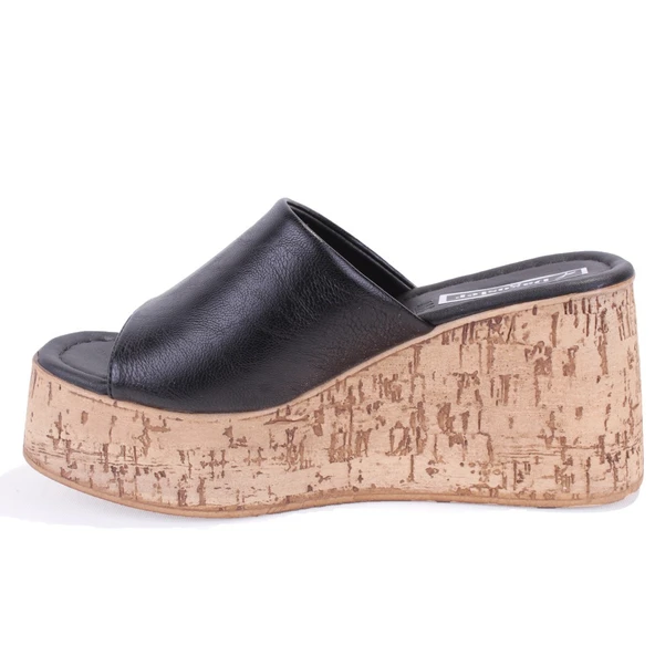 Dagoster DZA07-8961510 Siyah Ortopedik Günlük Feta Taban Kadın Terlik - 3