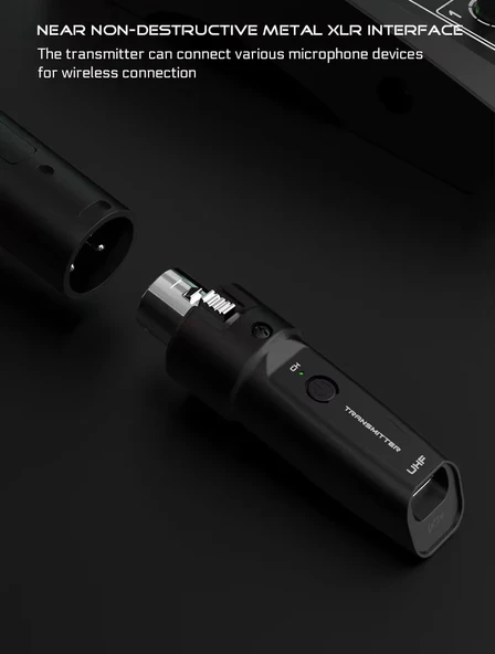UHF Kablosuz Mikrofon Dönüştürücü (Kablolu El Mikrofonlarını UHF Telsiz Mikrofona Çeviren Adaptör) - 2