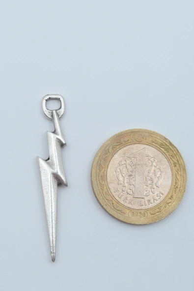 Şimşek - The Flash Gümüş Kaplama Düz Zincir Kolye - Resim 4