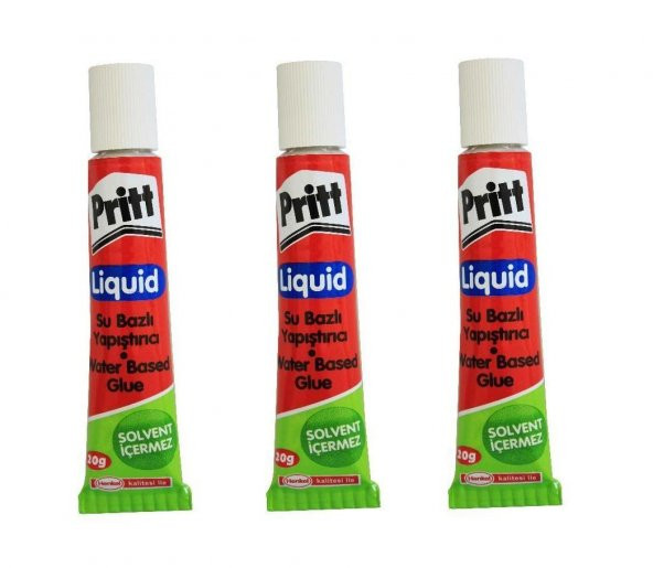 Sıvı Yapıştırıcı 20 Gr Tüp Pritt Sıvı Yapıştırıcı 20 Gr Solventsiz Tüp Sıvı Yapıştırıcı 3 Adet