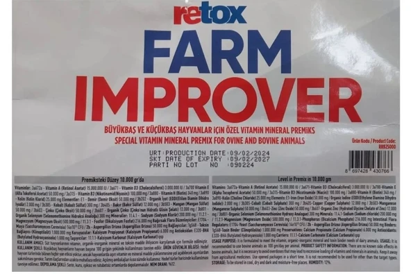 Hs Tarım Retox Farm Improver 25 Kg - Resim 6