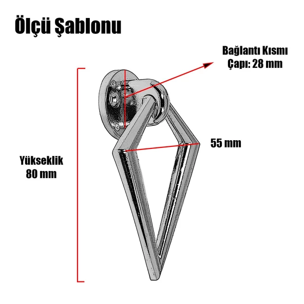 Sarkaç Metal Eskitme Antik Halka (4 ADET) Mobilya Mutfak Çekmece Dolap Dolabı Kulpu Kulbu Kulpları - Resim 3
