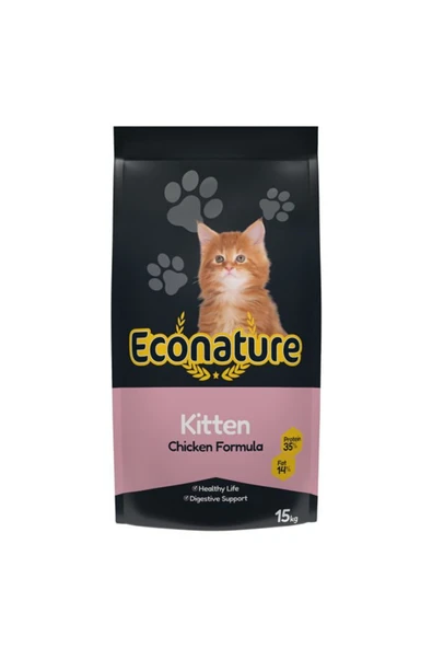 Econature Tavuk Etli Yavru Kedi Maması - 15 Kg - Resim 5