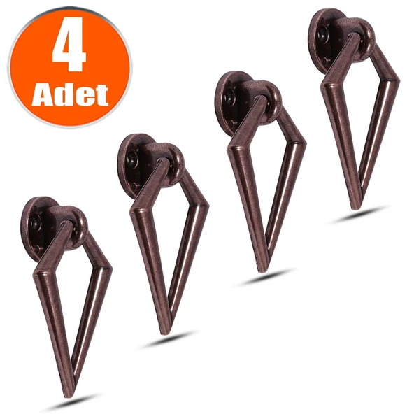 Sarkaç Metal Eskitme Antik Halka (4 ADET) Mobilya Mutfak Çekmece Dolap Dolabı Kulpu Kulbu Kulpları ürün görseli