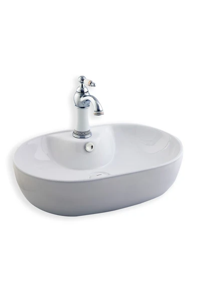 LENA TEZGAH ÜSTÜ ÇANAK LAVABO E-4108 BEYAZ - 6