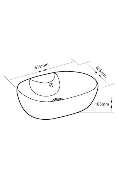 LENA TEZGAH ÜSTÜ ÇANAK LAVABO E-4108 BEYAZ - 5