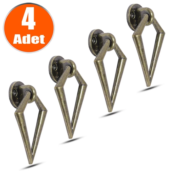 Sarkaç Metal Eskitme Antik Halka (4 ADET) Mobilya Mutfak Çekmece Dolap Dolabı Kulpu Kulbu Kulpları