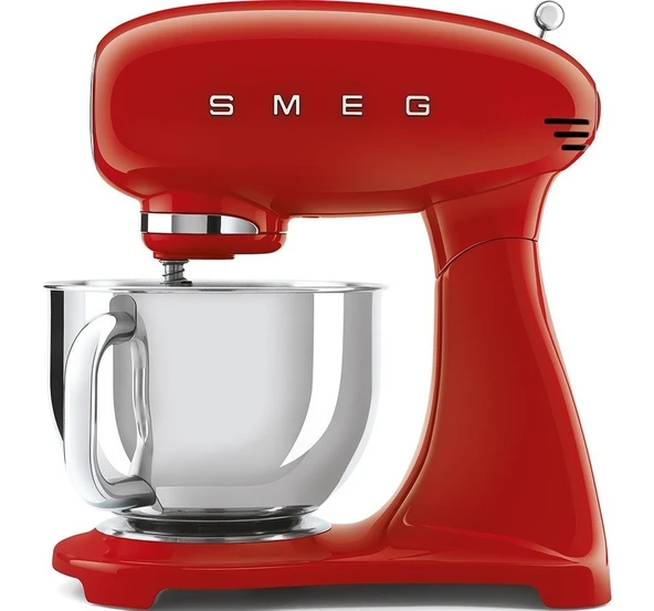 Smeg 50's Style Retro 4.8lt Red Full Body Stand Mikser SMF03RDEU ürün görseli 1