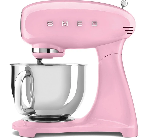 Smeg 50's Style Retro 4.8lt Pink Full Body Stand Mikser SMF03PKEU