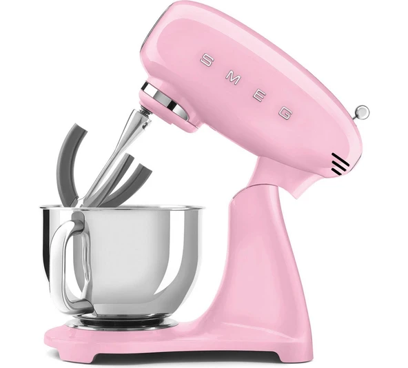Smeg 50's Style Retro 4.8lt Pink Full Body Stand Mikser SMF03PKEU - Resim 2