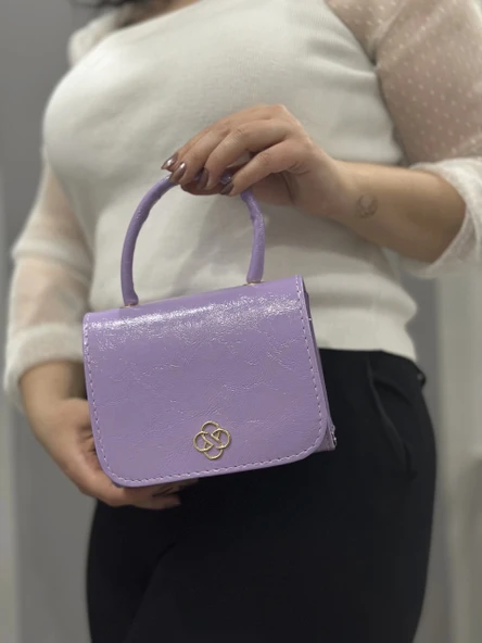 Lila cilt krash çanta - 5