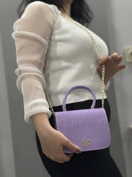 Lila cilt krash çanta - 3