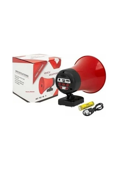 Araç Üstü Mıknatıslı 50 W Hoparlör (Şarjlı-Bluetooth-Usb-Sd kart) - 4