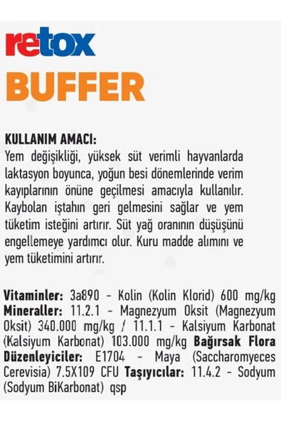 Hs Tarım Retox Buffer Toz Premiks Tamponlayıcı Premiks 25kg KRAFT - 3