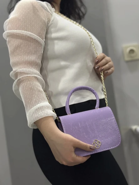 Lila cilt krash çanta - 4