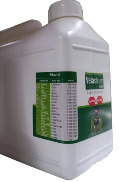 Hs Tarım Vetastrum Likit Bagışıklık Sistemi Güçlendirici Yem Katkı Maddesi 5000 GR - 3