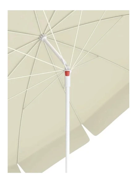 DH 10 Telli Plaj Balkon Bahçe Şemsiyesi Eğilebilir 200 Cm Çap Kalın Kumaş - Resim 3