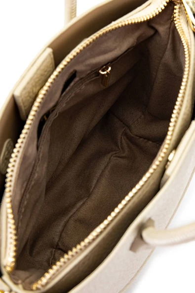 Kadın Vegan Bej Omuz Çanta - Resim 3