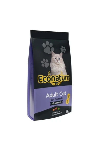 Econature Plus Gurme Balıklı Yetişkin Kedi Maması 15kg ürün görseli 1