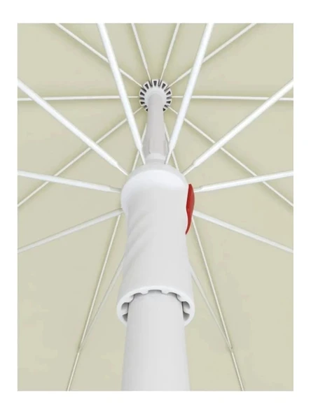 DH 10 Telli Plaj Balkon Bahçe Şemsiyesi Eğilebilir 200 Cm Çap Kalın Kumaş - Resim 2