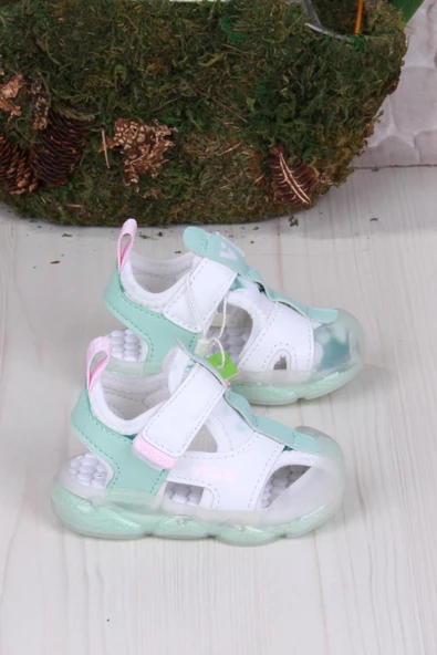 Vicco 332.E25Y.217 Live Beyaz İlk Adım Işıklı Kız Çocuk Sandalet - 2