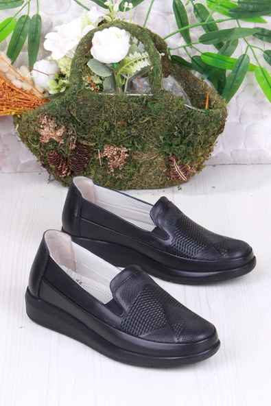 Mehmet Mete 217 Gnd Anatomik Rahat Esnek Hakiki Deri Kadın Ayakkabı - Resim 3