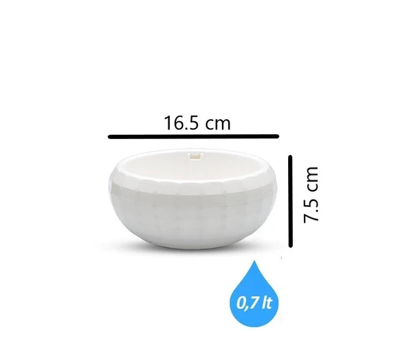 Omnipazar KRS-610 Dekoratif Küçük Aranjman Kaktus Sukulent Saksı 0.7 Litre - Resim 2